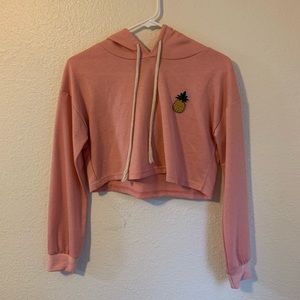 Pink cropped sweatshirt